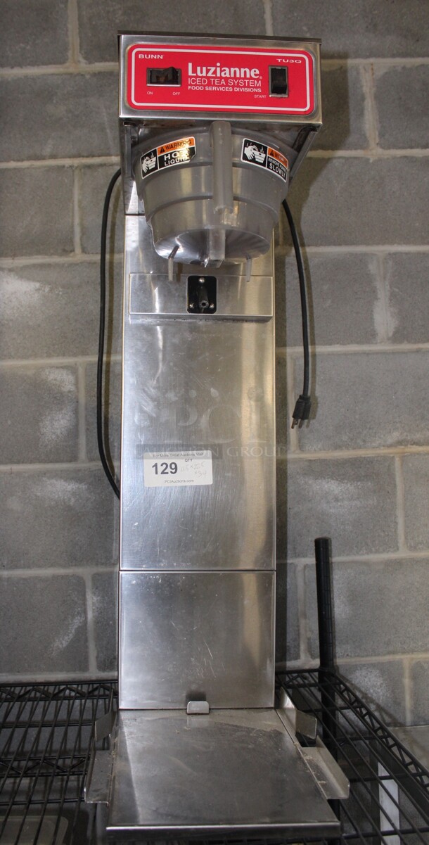 NICE! Bunn TU3Q Commercial Stainless Steel Iced Tea Brewer. 11.5x22.5x34. 120V/60Hz. Working When Removed!
