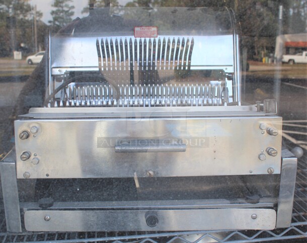 AWESOME! Berkel Model MB 7/16 Commercial Stainless Steel Countertop Bread Slicer. 22x26x18. 115V/60Hz. Working When Removed!
