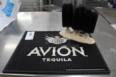 ALL ONE MONEY! Bar Mat And Triple Brush. 