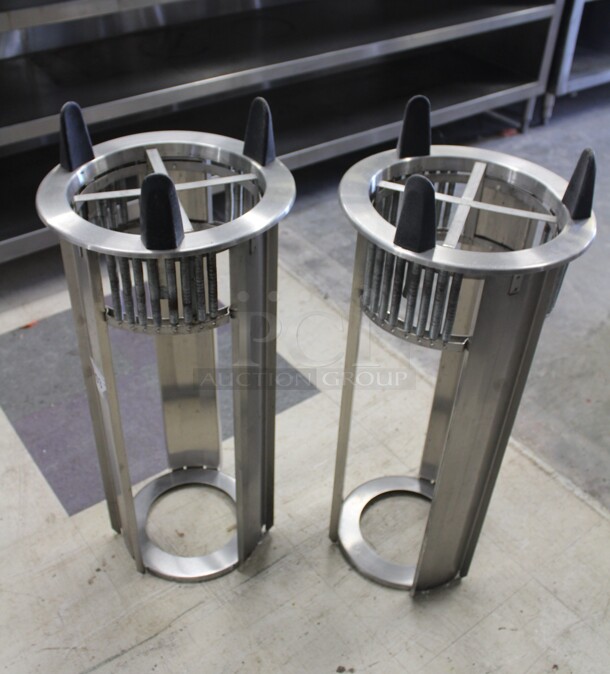 GREAT FIND! 2 Commercial Stainless Steel Drop In Dish Dispensers. 13.5x13.5x32. 2X Your Bid! 