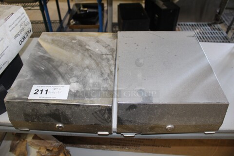 2 Commercial Stainless Steel Paper Towel Dispensers. 11x4x14.5. 2X Your Bid! 