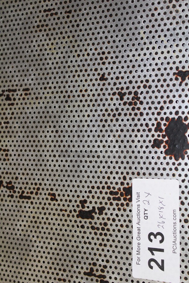 2 Commercial Perforated Full Size Baking Sheets. 26x18x1. 2X Your Bid!  - Image 2 of 2