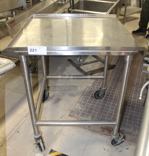 NICE! Commercial Stainless Steel Work Table On Commercial Casters. 40x33x37.5