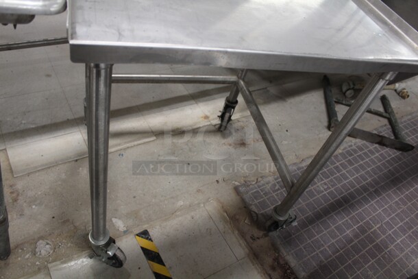 NICE! Commercial Stainless Steel Work Table On Commercial Casters. 40x33x37.5 - Image 3 of 3