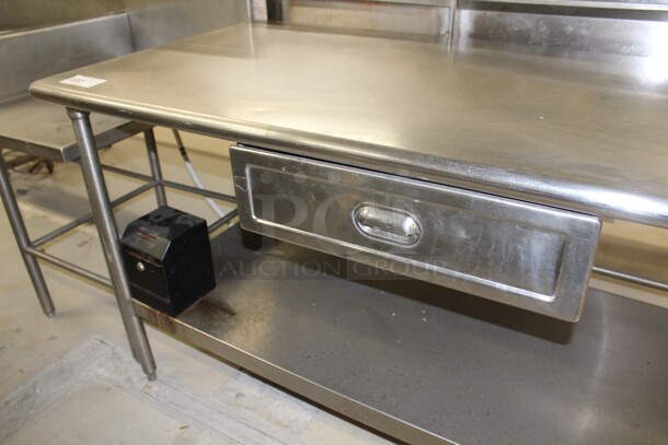 AWESOME! Commercial Stainless Steel Work Table With Undershelf And Drawer. 68x32.5x37.5 - Image 2 of 4