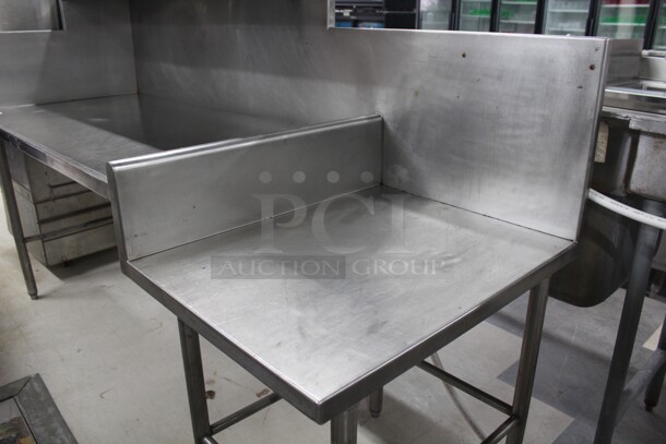 WOW! Commercial Stainless Steel Work Table With Backsplash, Attached Stainless Steel Overshelf, And Countertop Mixer Stand. 85.5x31x58 - Image 3 of 6