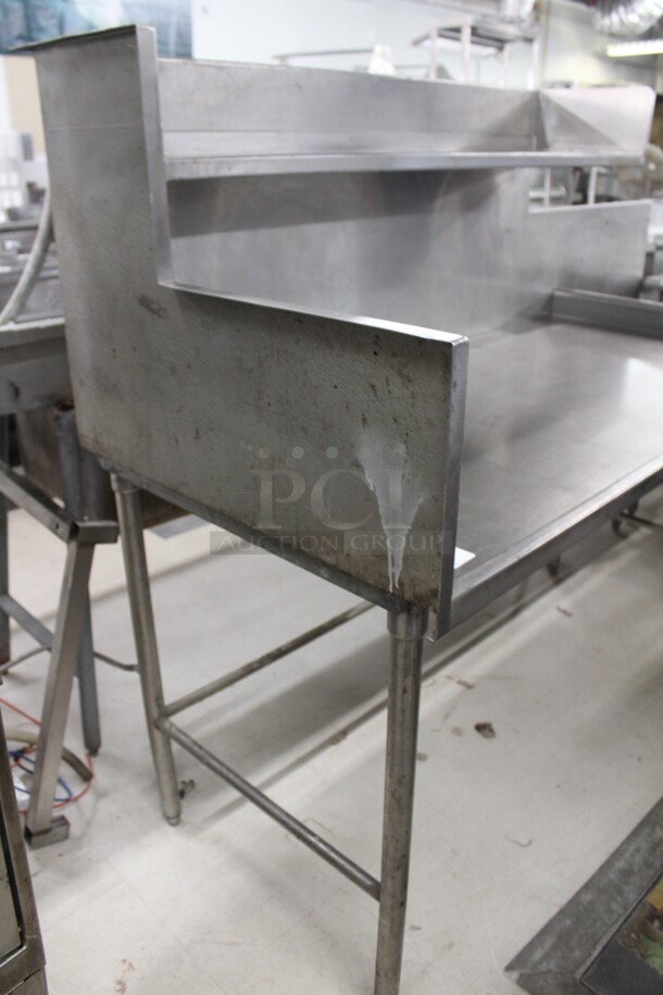WOW! Commercial Stainless Steel Work Table With Backsplash, Attached Stainless Steel Overshelf, And Countertop Mixer Stand. 85.5x31x58 - Image 5 of 6