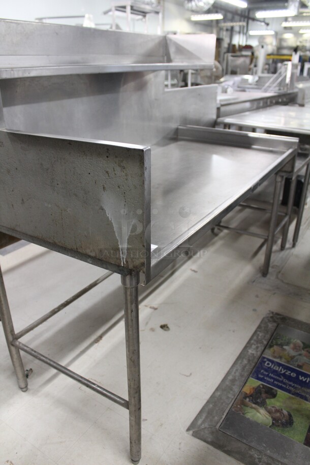WOW! Commercial Stainless Steel Work Table With Backsplash, Attached Stainless Steel Overshelf, And Countertop Mixer Stand. 85.5x31x58 - Image 6 of 6
