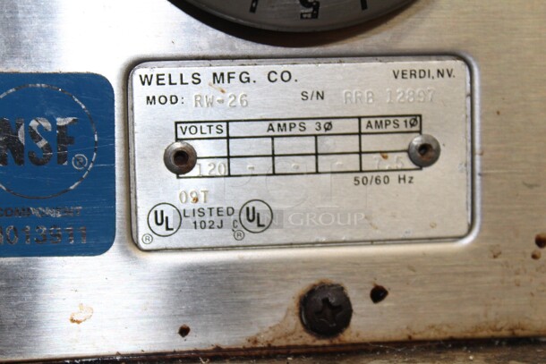 SUPER FIND! Wells Model RW-26 Commercial Stainless Steel 2 Drawer Built In Food Warmer. 29.5x21.5x21. 120V/60Hz. Working When Removed! - Image 3 of 8