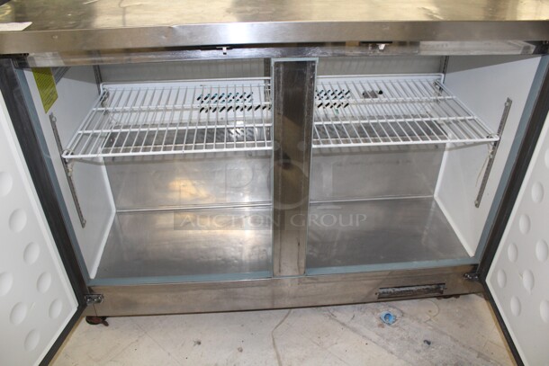 NICE! Entree Model UR48-Q Commercial Stainless Steel Undercounter Refrigerator/Cooler On Commercial Casters. 48x30x35.5. 115V/60Hz. Working When Removed! - Image 2 of 6