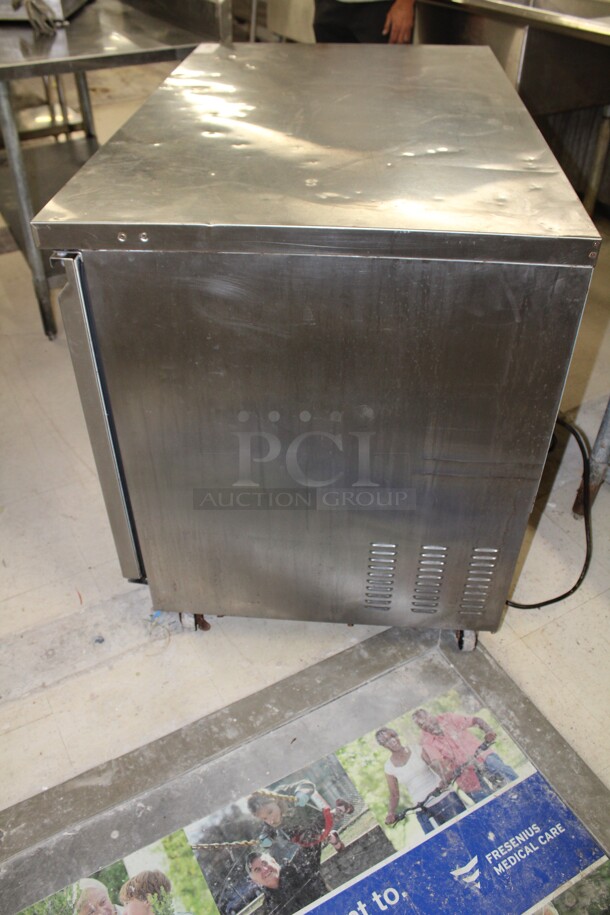 NICE! Entree Model UR48-Q Commercial Stainless Steel Undercounter Refrigerator/Cooler On Commercial Casters. 48x30x35.5. 115V/60Hz. Working When Removed! - Image 4 of 6