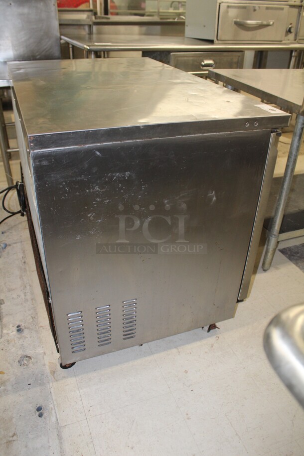 NICE! Entree Model UR48-Q Commercial Stainless Steel Undercounter Refrigerator/Cooler On Commercial Casters. 48x30x35.5. 115V/60Hz. Working When Removed! - Image 6 of 6