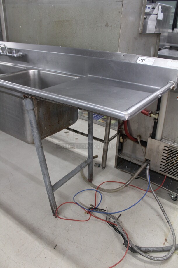 GREAT! Commercial Stainless Steel 3 Compartment Sink With Faucet And Double Drainboards. 113.5x26.5x42 - Image 2 of 6