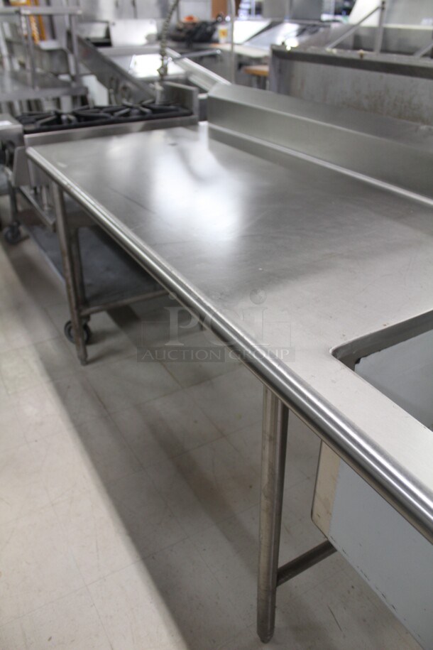 FANTASTIC! Commercial Stainless Steel 3 Compartment Sink With Sidesplashes Between Sinks. 144x30x41 - Image 5 of 6