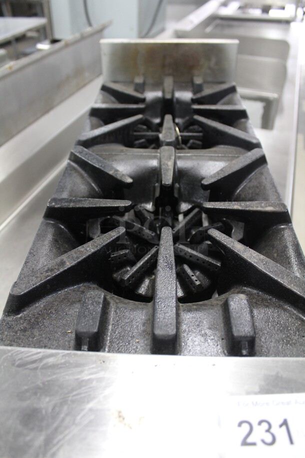 FABULOUS! Garland Commercial Stainless Steel 2 Burner Natural Gas Countertop Range. 12x32x16. Working When Removed! - Image 3 of 6