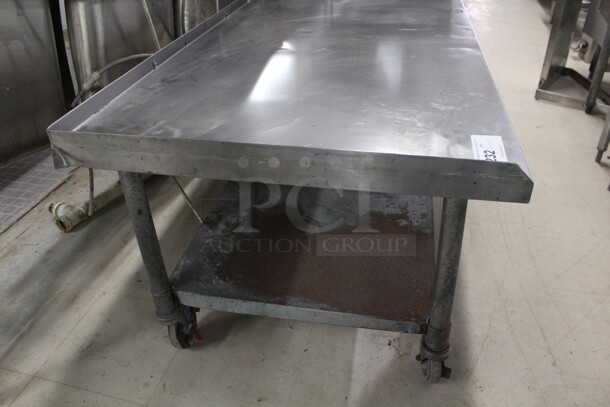 GREAT! Commercial Stainless Steel Equipment Stand With Galvanized Undershelf On Commercial Casters. 60x30x24 - Image 2 of 5
