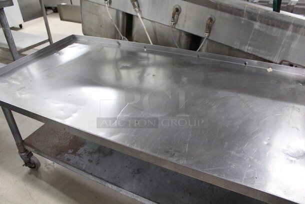 GREAT! Commercial Stainless Steel Equipment Stand With Galvanized Undershelf On Commercial Casters. 60x30x24 - Image 5 of 5