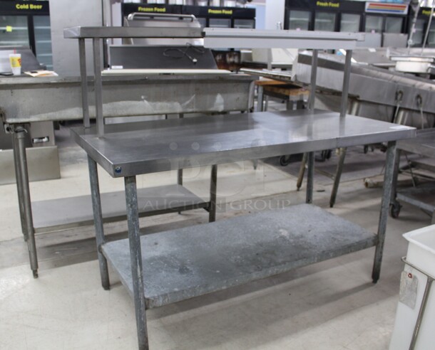 NICE! Commercial Stainless Steel Work Table With Shelf And Galvanized Legs And Undershelf. 60x30x52 - Image 1 of 3