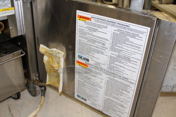 WOW! Giles Model GEF-720 Commercial Stainless Steel Electric Kettle Fryer On Commercial Casters. 75lb Oil Capacity. 24x39x55. 208V/60Hz. 3 Phase. Working When Removed! - Image 4 of 8