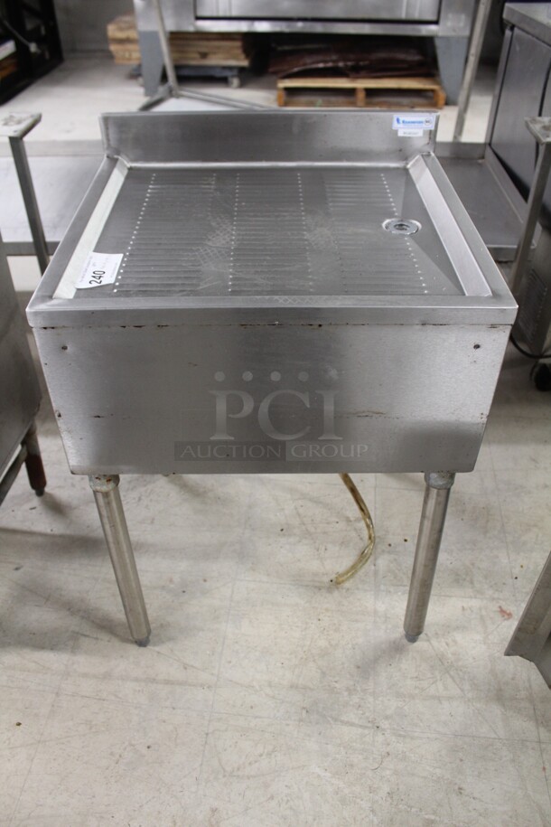 FANTASTIC! BK Resources Model BKUBD2421 Commercial Stainless Steel Underbar Drainboard. 24x21x34.75 - Image 1 of 5