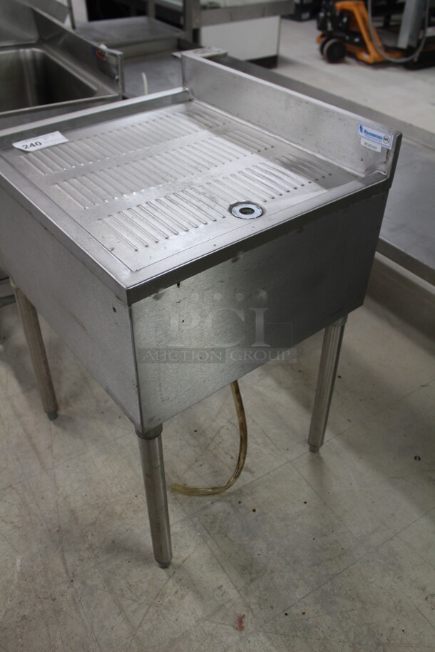 FANTASTIC! BK Resources Model BKUBD2421 Commercial Stainless Steel Underbar Drainboard. 24x21x34.75 - Image 3 of 5