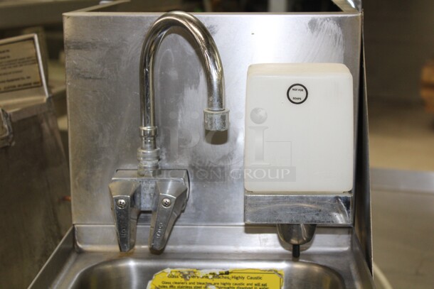 FABULOUS! Perlick Commercial Stainless Steel Underbar Hand Sink With Backsplash. 12x27x38 - Image 2 of 6