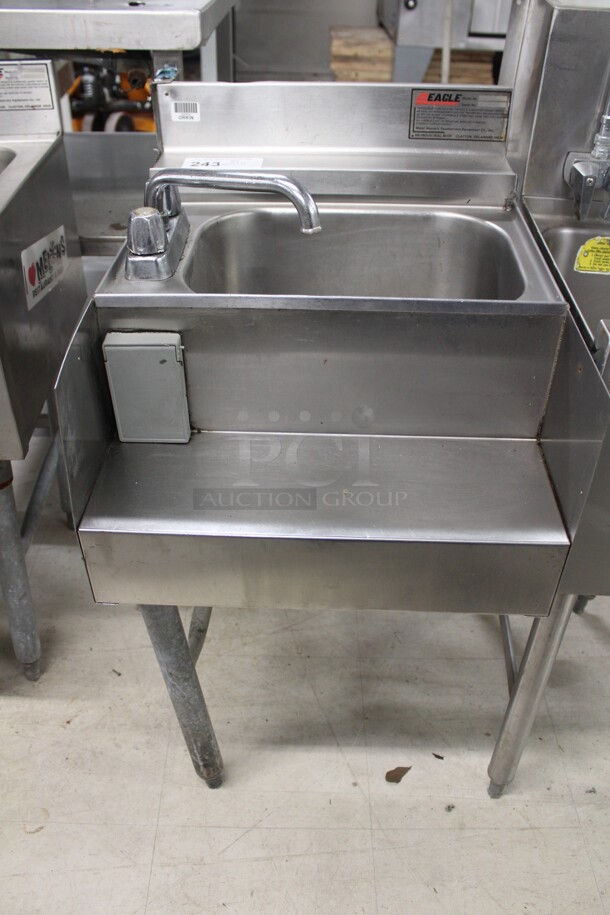 AMAZING! Eagle Commercial Stainless Steel Underbar Sink With Mixing Station. 18x24x34