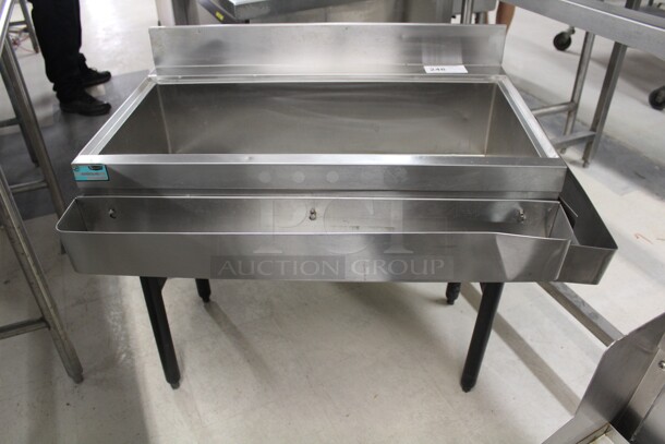 FANTASTIC! Supremetal Commercial Stainless Steel Underbar Ice Well With 2 Speedrails. 39.5x24x34