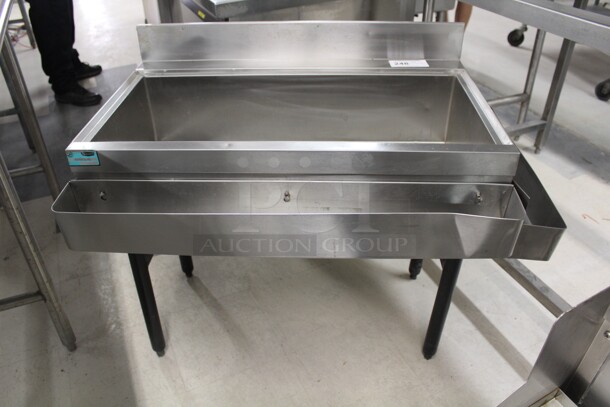 FANTASTIC! Supremetal Commercial Stainless Steel Underbar Ice Well With 2 Speedrails. 39.5x24x34 - Image 1 of 5