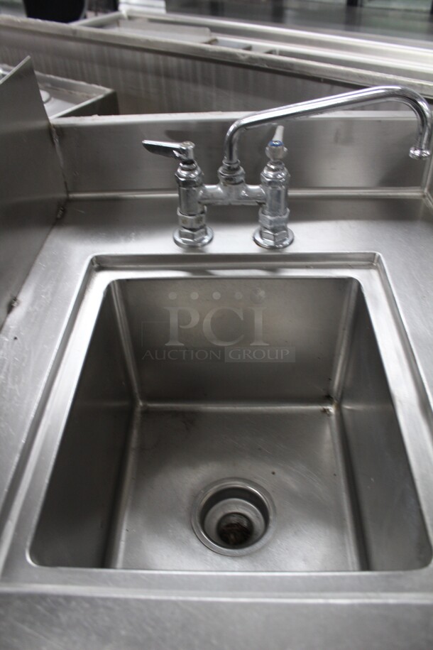 GREAT! Commercial Stainless Steel Sink Cabinet With Faucet And Sidesplash. 25.5x31x41 - Image 3 of 7