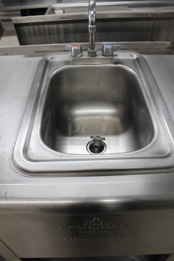 FABULOUS! WIN Model WURN-506 Commercial Stainless Steel Open Cabinet With Sink And Drainboard. 60x24x78 - Image 6 of 9
