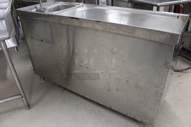 FABULOUS! WIN Model WURN-506 Commercial Stainless Steel Open Cabinet With Sink And Drainboard. 60x24x78 - Image 9 of 9