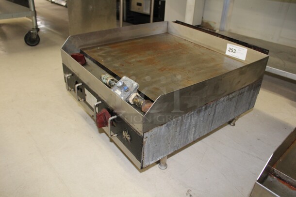 GREAT! Star Commercial Stainless Steel Natural Gas Countertop Griddle. 24x27x27. Working When Removed!  - Image 2 of 6