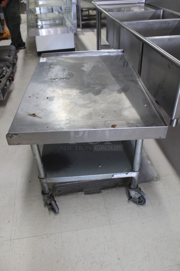 NICE! Serv-Ware Model ESG3048H-CWP Commercial Stainless Steel Equipment Stand with Galvanized Undershelf On Commercial Casters. 48x30x26.5 - Image 2 of 5