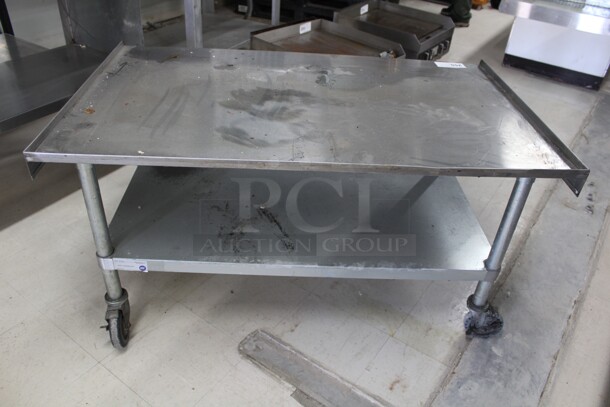 NICE! Serv-Ware Model ESG3048H-CWP Commercial Stainless Steel Equipment Stand with Galvanized Undershelf On Commercial Casters. 48x30x26.5 - Image 3 of 5