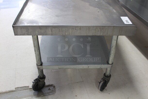 NICE! Serv-Ware Model ESG3048H-CWP Commercial Stainless Steel Equipment Stand with Galvanized Undershelf On Commercial Casters. 48x30x26.5 - Image 5 of 5