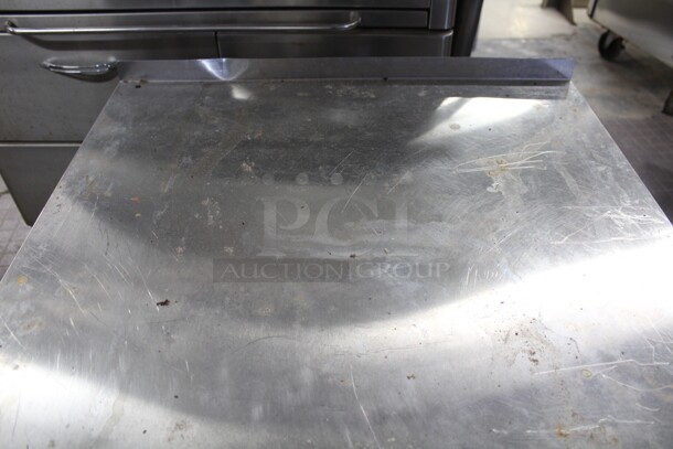 SUPER FIND! Commercial Stainless Steel Equipment Stand With Galvanized Undershelf On Commercial Casters. 30x30x25 - Image 2 of 4