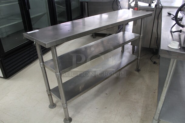 SUPER! Commercial Stainless Steel Work Table With Two Stainless Steel Undershelves. 60x20.5x34.5 - Image 3 of 4