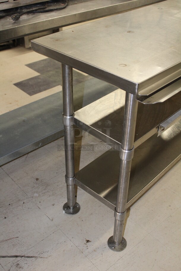 SUPER! Commercial Stainless Steel Work Table With Two Stainless Steel Undershelves. 60x20.5x34.5 - Image 4 of 4