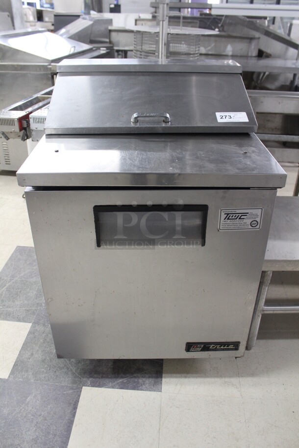 FABULOUS! True Model TSSU-27-8 Commercial Stainless Steel Mega Top Sandwich/Salad Prep Cooler/Refrigerator On Commercial Casters. 27.5x29.5x30. 115V/60Hz. Working When Removed! 