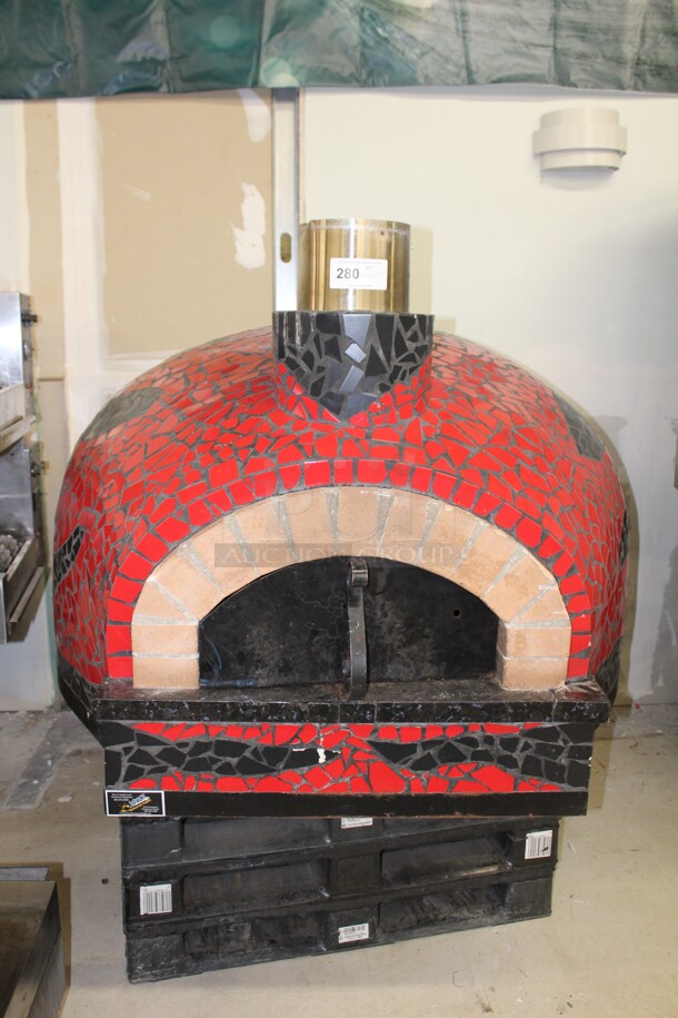 SUPER COOL! Brick Mosaic Wood Fired Pizza Oven. 56x64x41