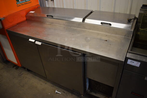 NICE! True Model TPP-67 Stainless Steel Commercial Pizza Prep Table on Commercial Casters. 115 Volts, 1 Phase. 67x33x42. Tested and Working! - Image 1 of 12