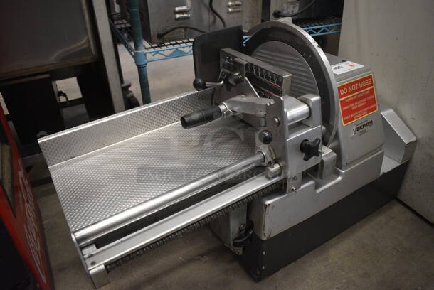 GORGEOUS! Bizerba Model A 406 FB US Stainless Steel Commercial Countertop Meat Slicer Stacker. 120 Volts, 1 Phase. 37x24x23. Tested and Powers On But Parts Do Not Move - Image 1 of 7