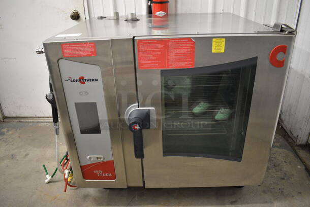 BEAUTIFUL! Cleveland Model OGS-6.10 Stainless Steel Commercial Countertop Natural Gas Powered Convotherm Convection Oven w/ View Through Door and Metal Oven Racks. 45,400 BTU. 41x32x35 - Image 1 of 8