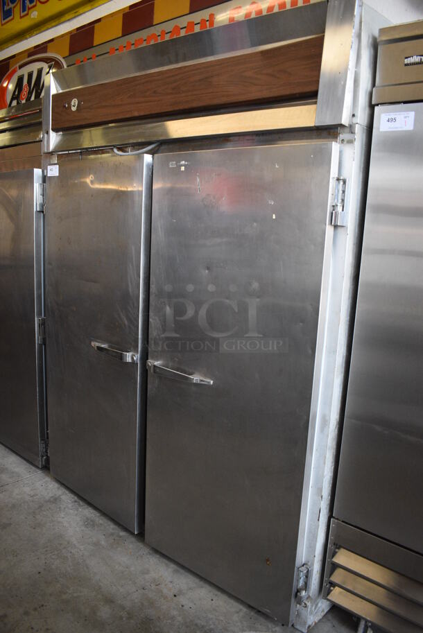 GREAT! McCall Model 4002-H Stainless Steel Commercial 2 Door Reach In Cooler. Does Not Have Compressor. 230 Volts, 1 Phase. 68x38x86 - Image 2 of 6