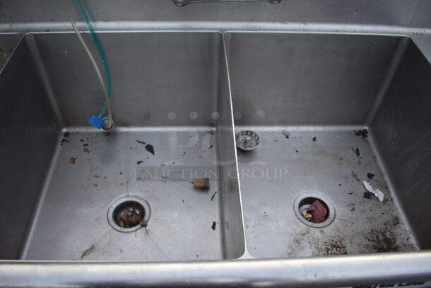 Stainless Steel L Shaped 3 Bay Sink w/ Faucet and Handles. 106x106x43. Bays 20x24x14 - Image 5 of 7
