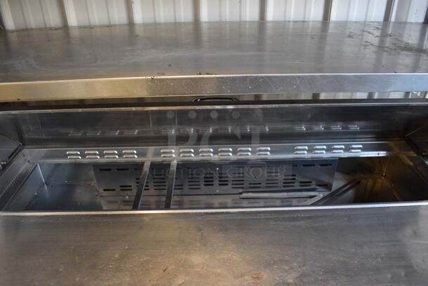 WOW! Turbo Air Model MST-60 Stainless Steel Commercial Sandwich Salad Prep Table Bain Marie Mega Top w/ Double Overshelf and 2 Lower Doors on Commercial Casters. 115 Volts, 1 Phase. 60x30x65. Tested and Working! - Image 6 of 12