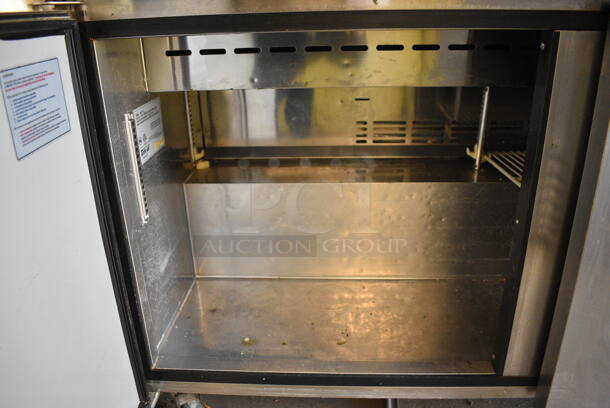 WOW! Turbo Air Model MST-60 Stainless Steel Commercial Sandwich Salad Prep Table Bain Marie Mega Top w/ Double Overshelf and 2 Lower Doors on Commercial Casters. 115 Volts, 1 Phase. 60x30x65. Tested and Working! - Image 8 of 12