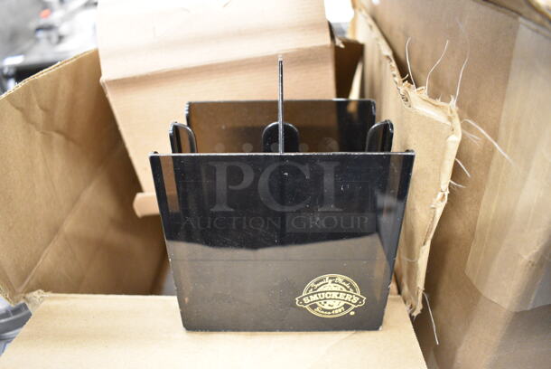 21 BRAND NEW IN BOX! Black Poly Jelly Caddies. 4.5x3.5x5.5. 21 