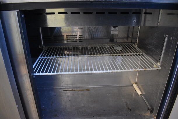 WOW! Turbo Air Model MST-60 Stainless Steel Commercial Sandwich Salad Prep Table Bain Marie Mega Top w/ Double Overshelf and 2 Lower Doors on Commercial Casters. 115 Volts, 1 Phase. 60x30x65. Tested and Working! - Image 9 of 12